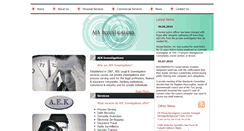 Desktop Screenshot of aekinvestigations.co.uk